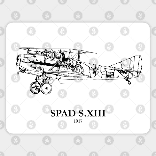SPAD S.XIII World War I Fighter Plane Sticker by Lakeric
